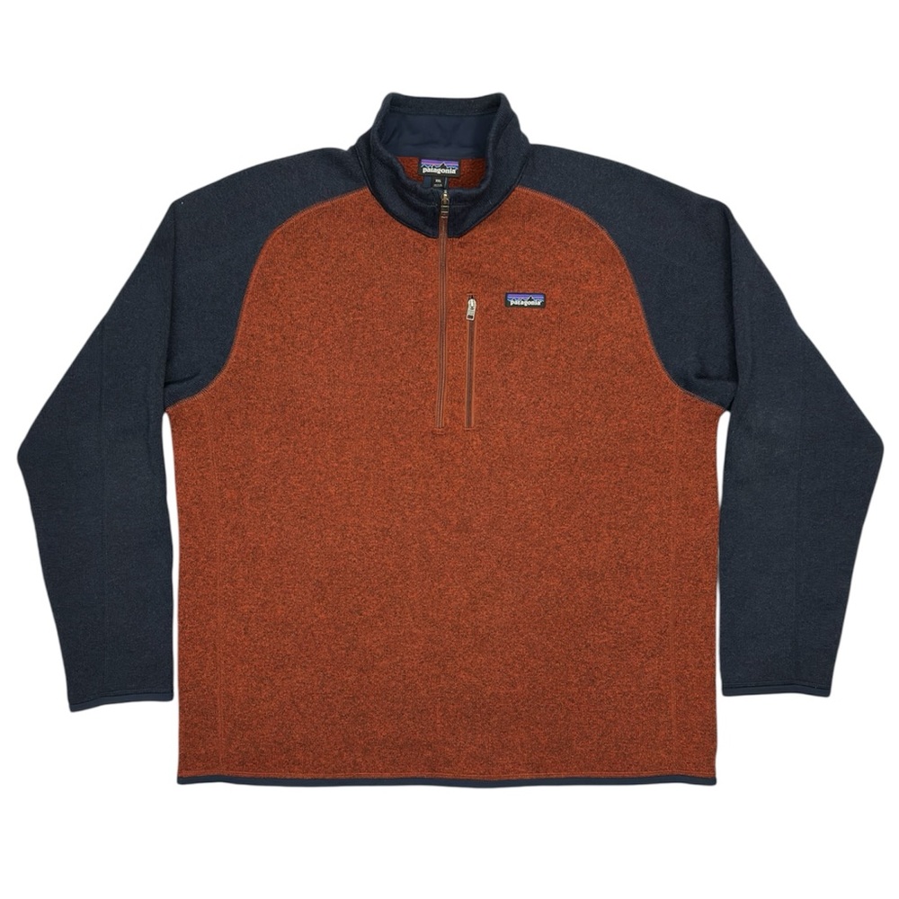 Patagonia Better Sweater 1/4 Zip Fleece - Men's XXL - Barn Red / New Navy